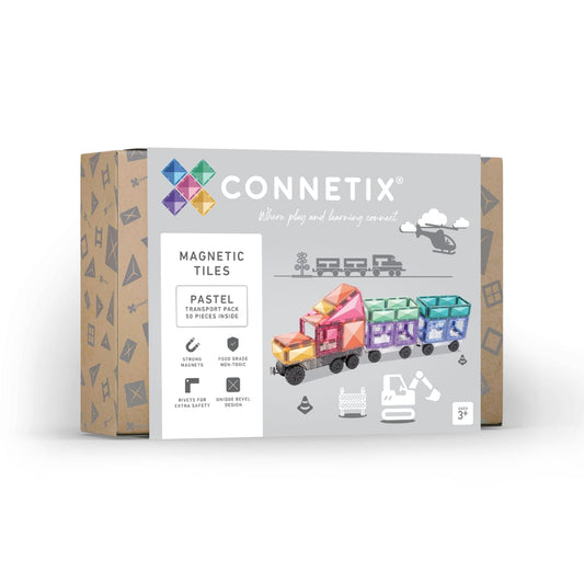 Connetix Pastel Transport Pack 50-delig